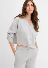 Sweatjacke aus leicht glänzendem Viskose-Mix, bonprix