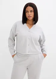 Sweatjacke aus leicht glänzendem Viskose-Mix, bonprix