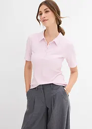 Geripptes Poloshirt aus Viskose-Mix, bonprix