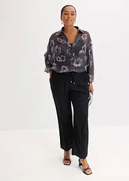 Oversize-Bluse aus luftigem Chiffon, bonprix
