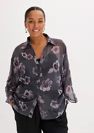 Oversize-Bluse aus luftigem Chiffon, bonprix
