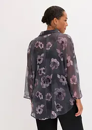 Oversize-Bluse aus luftigem Chiffon, bonprix