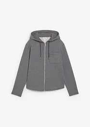 Kapuzen-Sweatjacke aus weichem Scuba, bonprix