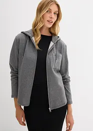 Kapuzen-Sweatjacke aus weichem Scuba, bonprix