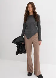 Pantalon flare taille haute, bonprix