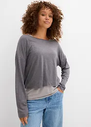 Top und Langarmshirt (2-tlg.Set) aus Jersey, bonprix