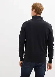 Sweat à col zippé 100% coton, bonprix