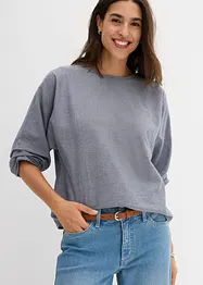 Loose Fit Blusenshirt aus reiner Baumwolle, bonprix