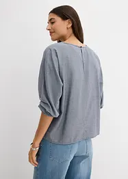 Loose Fit Blusenshirt aus reiner Baumwolle, bonprix