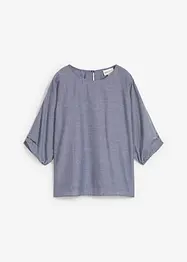 Loose Fit Blusenshirt aus reiner Baumwolle, bonprix