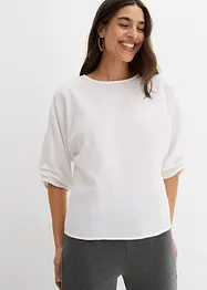 Loose Fit Blusenshirt aus reiner Baumwolle, bonprix