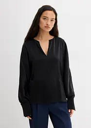 Leicht glänzendes Blusenshirt aus Viskose-Mix, bonprix