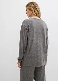 Long-Sweatshirt in Strickoptik, bonprix