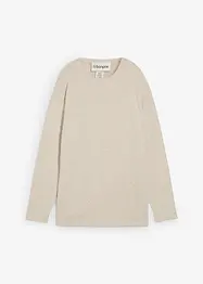 Sweat-shirt long aspect maille, bonprix