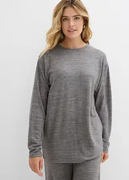 Long-Sweatshirt in Strickoptik, bonprix