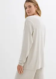 Long-Sweatshirt in Strickoptik, bonprix