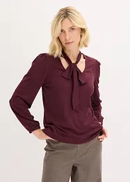 Struktur-Shirt mit abnehmbarer Schluppe, bonprix