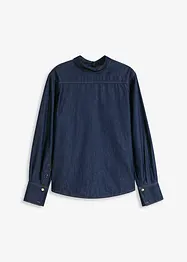 Blouse en jean avec larges manchettes, bonprix