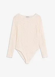 Spitzenbody mit flauschiger Oberfläche, bonprix