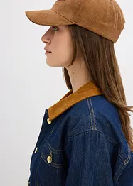 Veste en jean à col en velours côtelé, bonprix