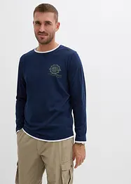 T-shirt manches longues effet superposé, bonprix