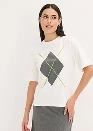 Halbarmshirt mit Pailetten und Druck, bonprix