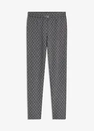 Pantalon en jacquard à taille élastiquée, détail boucle, bonprix
