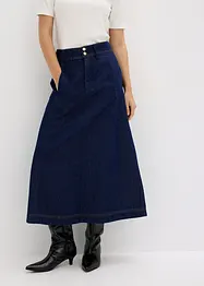 Jupe midi en jean, bonprix