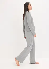 Loungewear Hausanzug aus weichem Pointelle-Jersey, bonprix