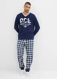 Pyjama mit Baumwolle und langen Ärmeln, bonprix