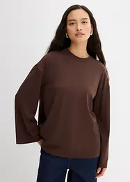 T-shirt manches longues en matière fluide, bonprix