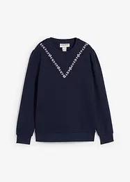 Sweat-shirt en coton mélangé avec broderie, bonprix