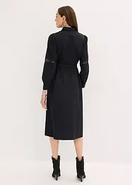 Midikleid mit Spitzeneinsatz aus Baumwolle, bonprix