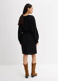 Robe courte et texturée en viscose extensible, bonprix