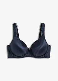 Soutien-gorge à coques en polyamide brillant, bretelles rembourrées, bonprix