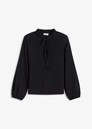 Blouse manches longues à col volanté, bonprix