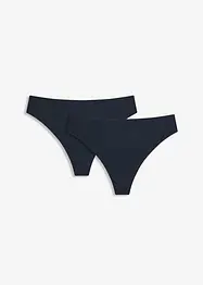 Highwaist String mit Glanzeffekt (2er Pack), bonprix