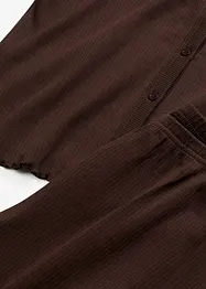 Pyjama boutonné en matière côtelée, bonprix