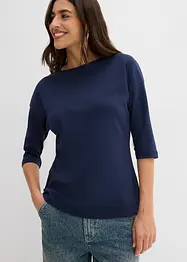 T-shirt col bateau 100% coton, bonprix