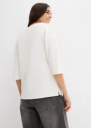 Shirt mit Carmenausschnitt aus reiner Baumwolle, bonprix
