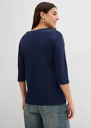 T-shirt col bateau 100% coton, bonprix