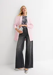 Long-Sweatjacke aus weichem Baumwoll-Mix, bonprix