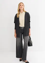 Long-Sweatjacke aus weichem Baumwoll-Mix, bonprix