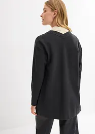 Long-Sweatjacke aus weichem Baumwoll-Mix, bonprix