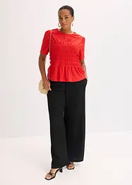 T-shirt avec smocks, bonprix