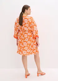 Robe-tunique en viscose texturée avec dentelle, bonprix