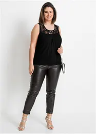 Top mit Spitze aus Viskose-Mix, bonprix