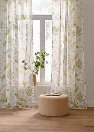 Voilage à imprimé floral avec polyester recyclé (1 pce), bonprix