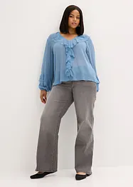 Blouse en mousseline à volants, bonprix