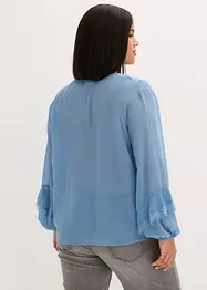 Blouse en mousseline à volants, bonprix